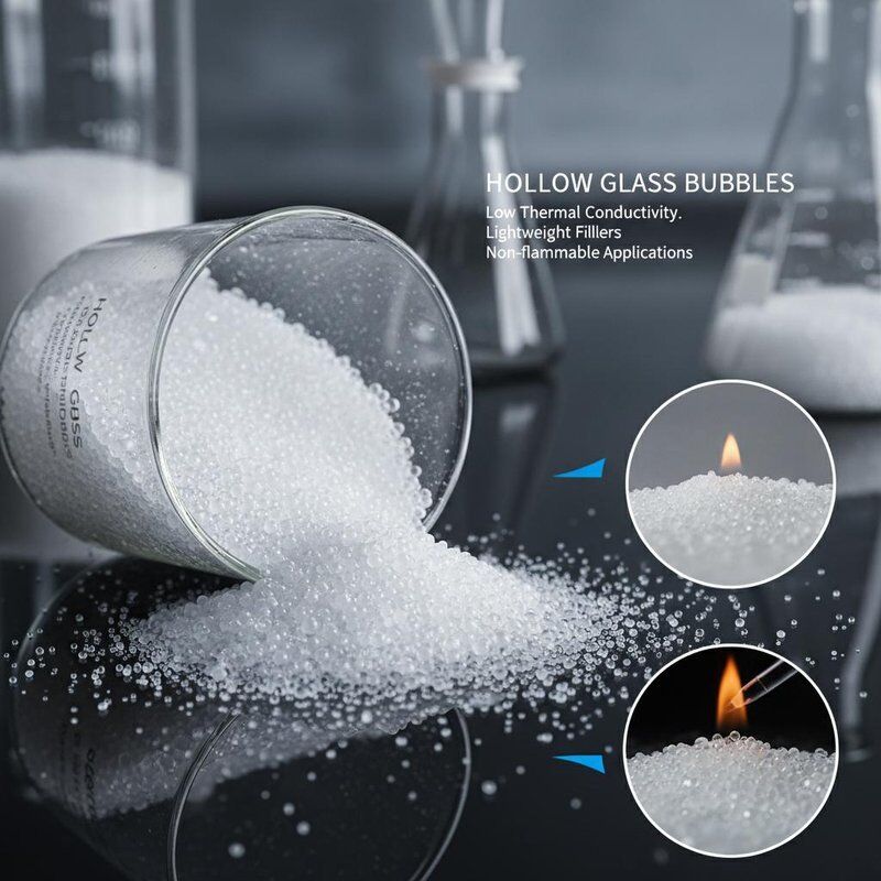 Hollow Glass Bubbles with Low Thermal Conductivity for Lightweight Fillers and Non-flammable Applications