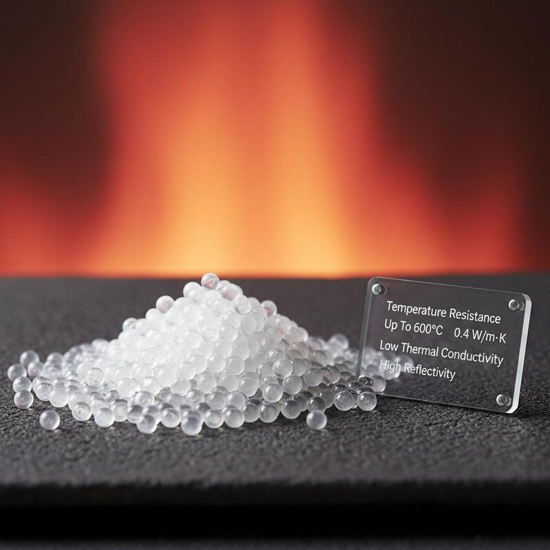 600°C तक तापमान प्रतिरोध, कम तापीय चालकता 0.04 W/m·K और उच्च परावर्तनशीलता वाले खोखले कांच के मोती