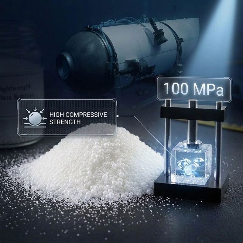 अति-कम घनत्व HN15 खोखले ग्लास बुलबुले 0.08-0.15 g/cm3 ऊर्जा कुशल कोटिंग्स के लिए थर्मल इन्सुलेशन फिलर